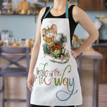 Tablier Mélange de souris sur Sleigh Jingle Tout le chemin<br><div class="desc">Fun Cute Mice Sur Sleigh Jingle Tout Le Chemin Faux Parties scintillant. Amusement festif pour quand cuisine la fête de Noël!</div>
