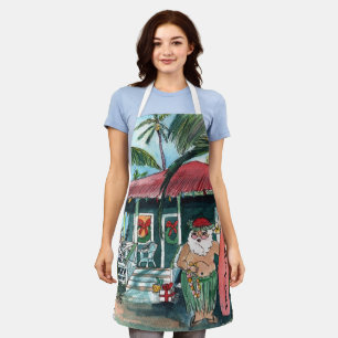 Tablier Mele Kalikimaka Père Noël
