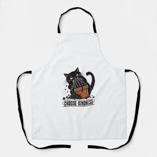 Tablier Mème de linogravure de chat drôle Choisissez la ge