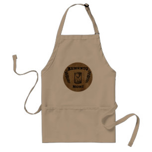 Tablier memento mori, phrase latine