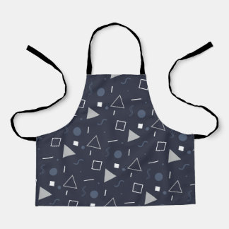 Tablier Memphis multicolore Motif classique petit noir