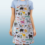 Tablier Ménagerie animale<br><div class="desc">Toutes sortes d'animaux amusants et la faune pour les amoureux des animaux partout. Animaux de safari,  jungle,  ferme,  oiseaux,  animaux domestiques et animaux sauvages. Un monstre semble s'être faufilé là aussi. Art original de Nic Squirrell.</div>