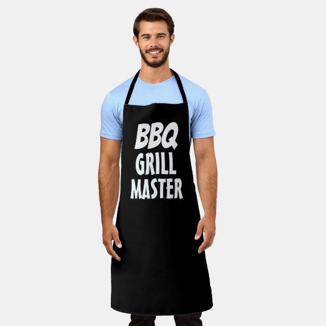 TABLIER MENS D'APRON NOIR MASTER GRILL BBQ (Porté)