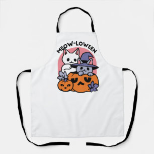 Tablier Meow-Loween - Cute Halloween Conception Chat