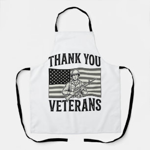 Tablier Merci aux vétérans Vintage Flag Soldat Chemise Des