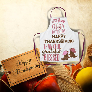 Tablier Merci, Gratuit, Béni, Bon thanksgiving  