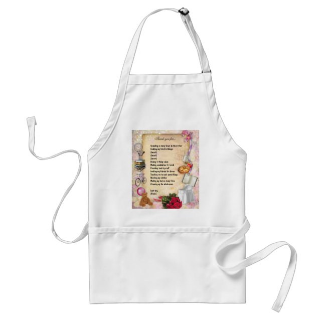 Tablier Merci, Maman (personnalisable) (Devant)