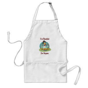 Tablier Merci pour les Vegans Thanksgiving Holiday Turquie