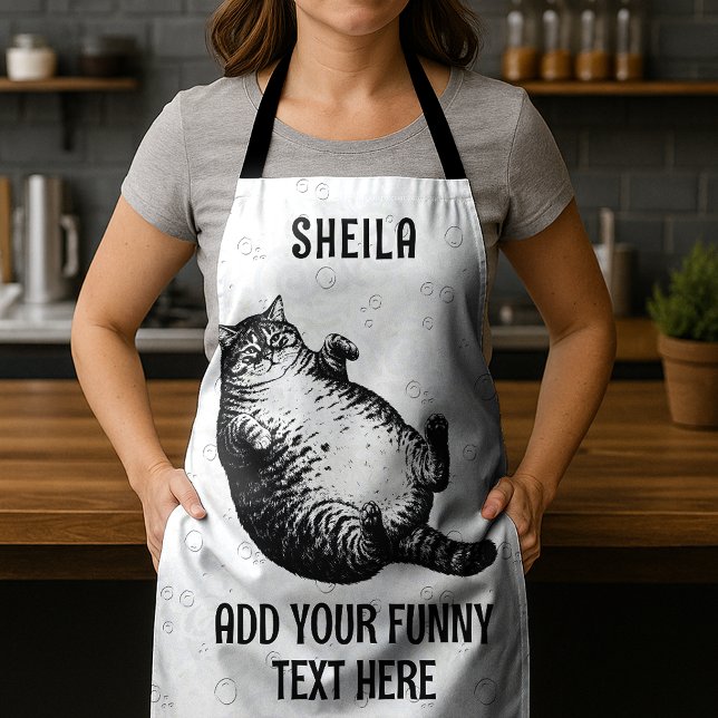 Tablier Mère de chat, je ne suis que peau et os pour l'ama (Créateur téléchargé)