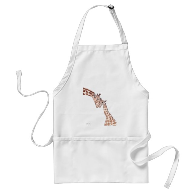 Tablier Mère girafe avec bébé (Devant)