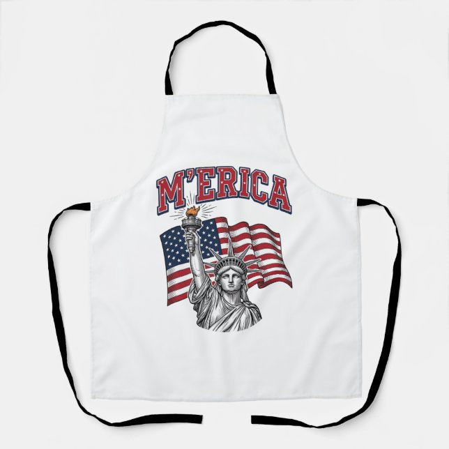 Tablier MERICA Vintage Liberté Patriotique (Recto)