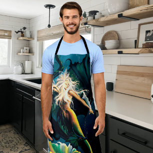 Tablier Mermaid Dragon Imaginaire bleu