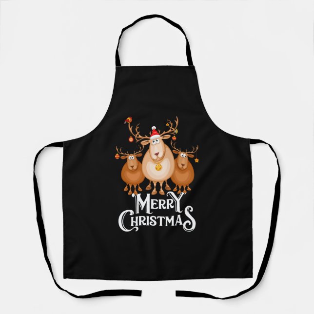 Tablier Merry Christmas Deer (Recto)