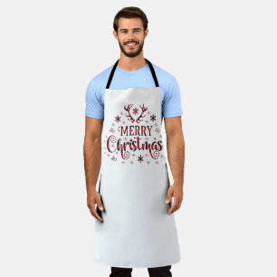 Tablier Merry Christmas Snowflakes