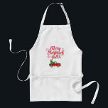 Tablier Merry Christmas Y'all Vintage<br><div class="desc">Merry Christmas Y'all - Watercolor Vintage Red Truck with Christmas Tree Apron</div>