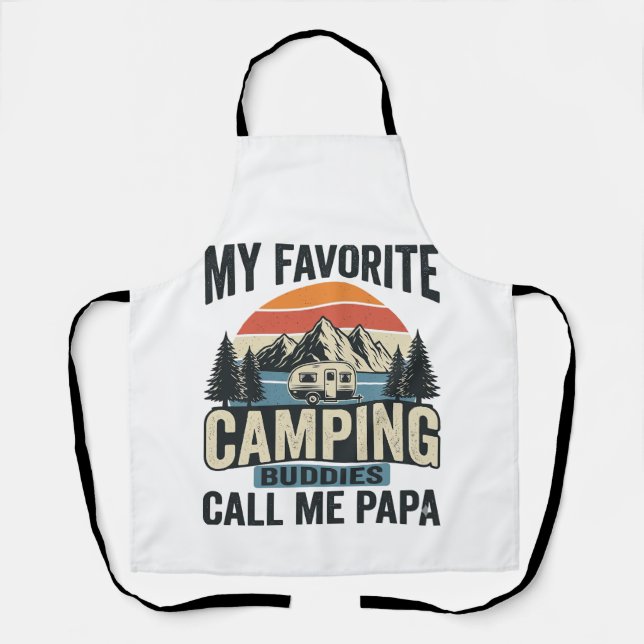 Tablier Mes copains de camping préférés m'appellent Papa S (Recto)