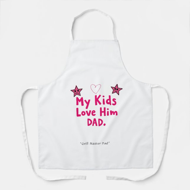 Tablier "Mes Enfants L'adorent" – Cadeau Incroyabl (Recto)