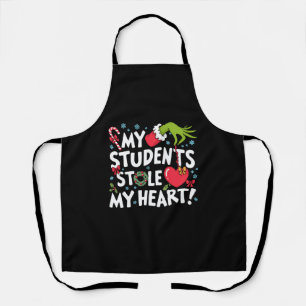 Tablier Mes étudiants ont volé mon cœur Noël Xmas Enseigna