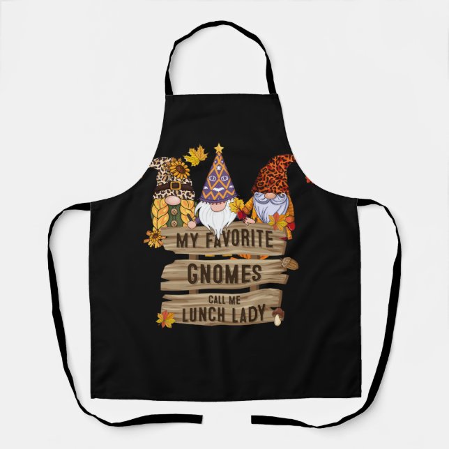 Tablier Mes Gnomes Favoris M'Appelent Déjeuner Dame Thanks (Recto)