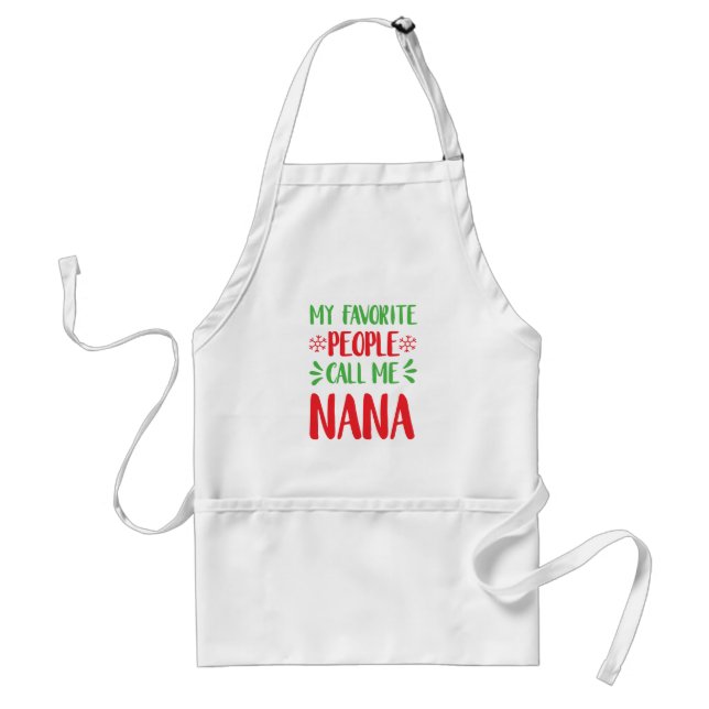 Tablier Mes personnes préférées m'appellent Noël de Nana (Devant)