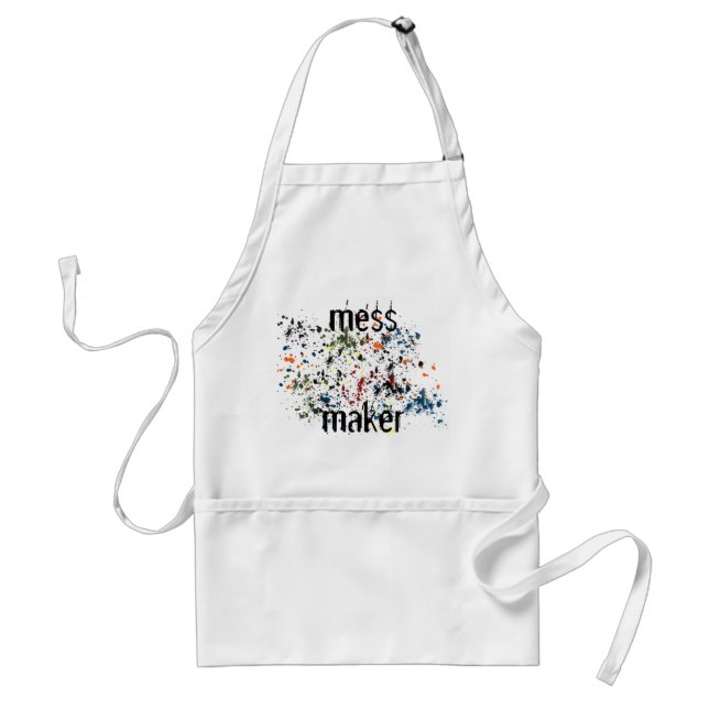 Tablier Mess Maker Fun Messy Colorful Paint Splateaux (Devant)