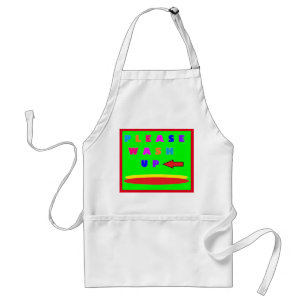 Tablier Message de signature de cuisine avec mots