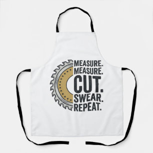 Tablier Mesure Mesure Couper Jurer Répéter Lame de Scie Ch