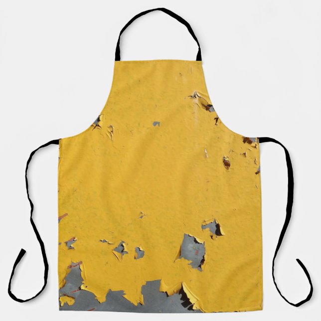 Tablier Métal jaune fissuré : texture sale. (Recto)