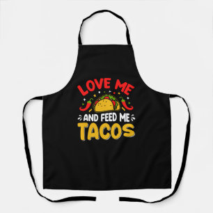Tablier Mexicain Aimez-moi et nourrissez-moi avec Tacos