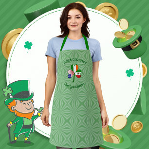 Tablier Mexicain Irlandais USA Shamrock Drapeau Personnali
