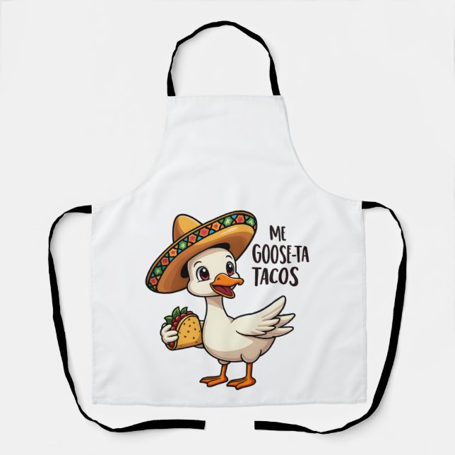 Tablier Mi Goose ta tacos Drôle Mexicain Taco Amateurs (Recto)