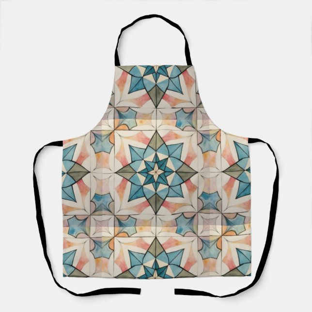 Tablier Mid Century Modern Atomic Starburst Pattern (Recto)