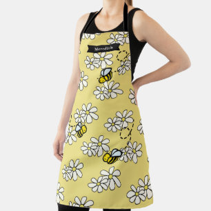 Tablier Miel/Bumble Bee & Daisy Motif Jaune