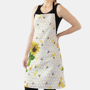 Tablier Miel Doré de Tournesol Rucher Alvéoles