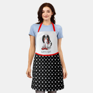 Tablier Mignon Allons-y ! Chien Japonais (tricolore 1)
