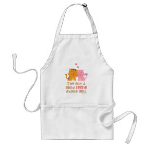 Tablier Mignon Chat Félin Amour Confession Pun Humour