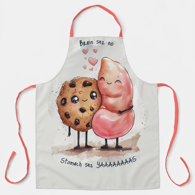 Tablier Mignon cookie aux pépites de chocolat ventre cuisi (Recto)