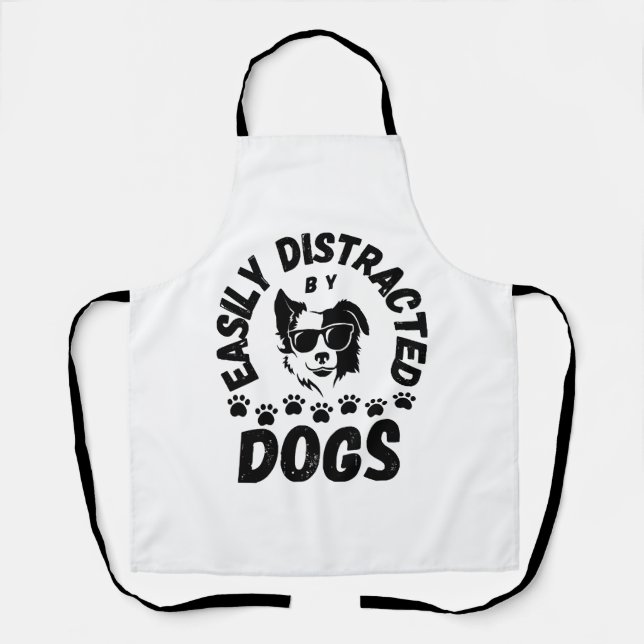Tablier Mignon facilement distrait par les chiens amateurs (Recto)