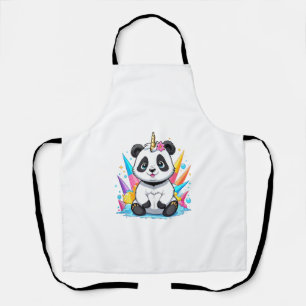 Tablier Mignon Panda Chevauchant Licorne Filles Femmes Arc