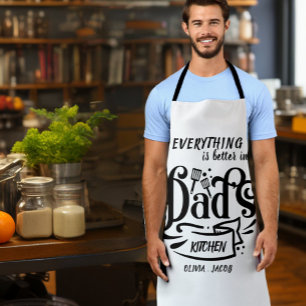Tablier mignon plaisir typographie rétro papa grand-père n