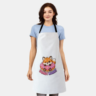 Tablier Mignon renard Kawaii Beignet Ne t'inquiète pas Cui