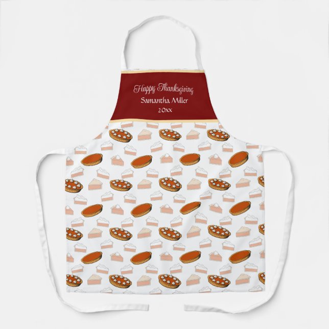 Tablier Mignonette Citrouille Pies Motif Thanksgiving Girl (Recto)