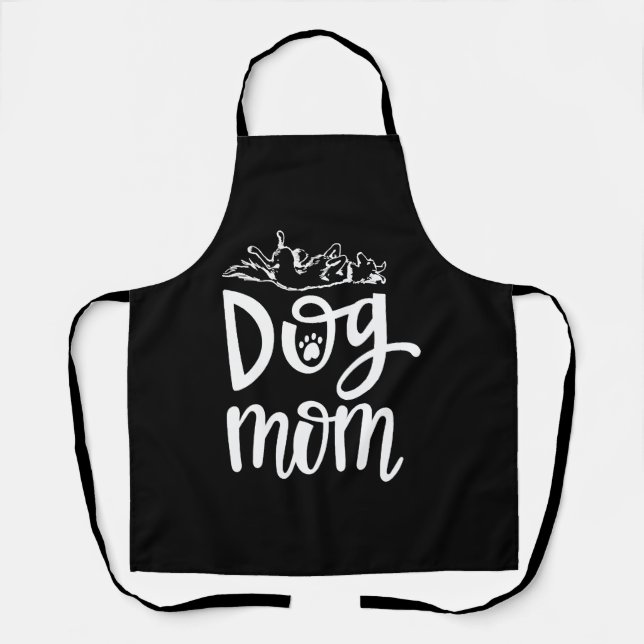 Tablier Mignonne chien mère meilleur chien (Recto)