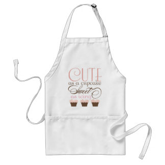 Tablier Mignonne comme un cupcake ! Rose et Brown