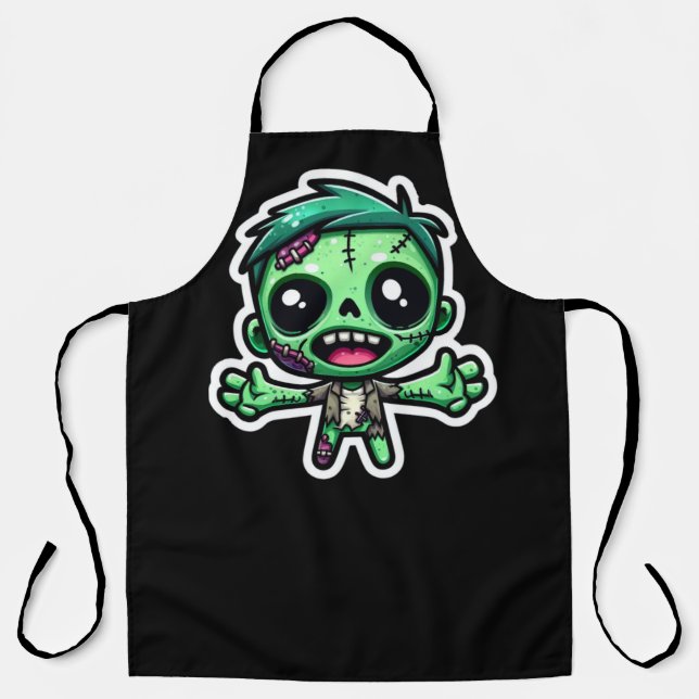 Tablier Mignonne, drôle de zombie (Recto)