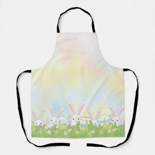 Tablier Mignonne lapin et oeufs de Pâques