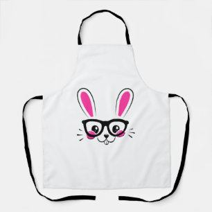 Tablier Mignonne Lapin Face Lapin De Pâques Drôle Lapin Fi