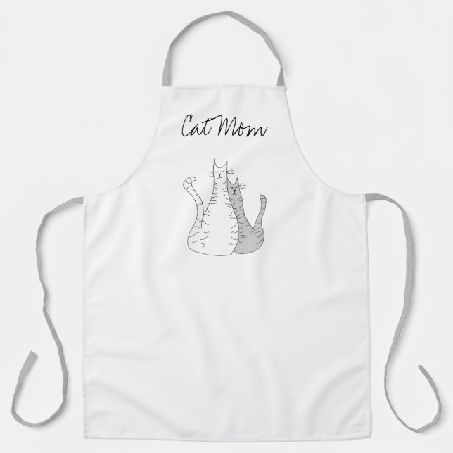 Tablier Mignonne Mère Fête Mère Chat Maman (Recto)