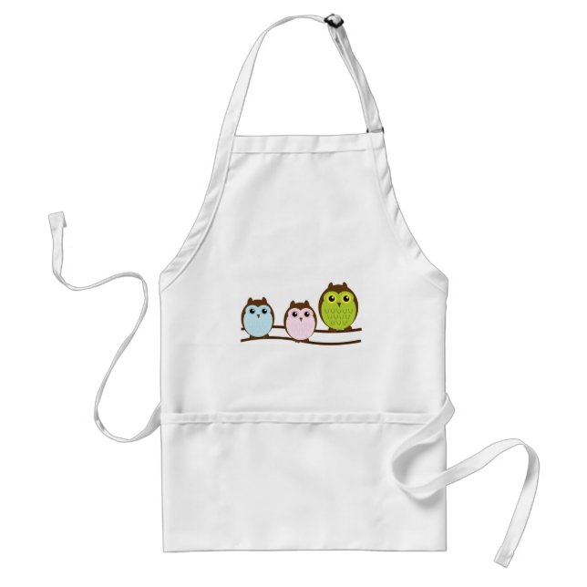 Tablier Mignonne Mod Chic Élégante Hibou Destinée (Devant)