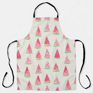 Tablier Mignonne pastèque : motif d'aquarelle transparente